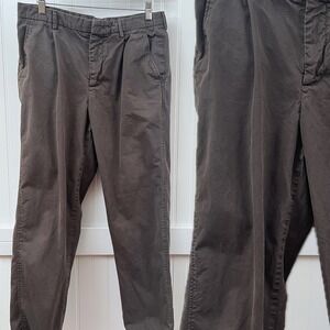 Zara Pleated Chino Pants Tapered Casual Trousers Cotton Dark Academia Men's 31